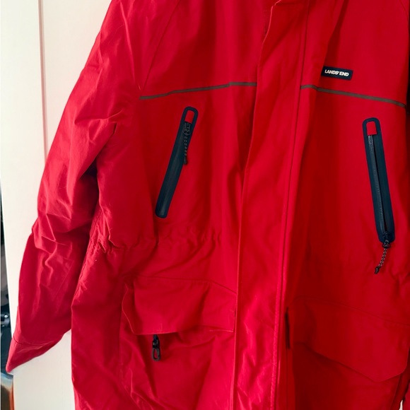 Lands' End Men’s Squall Waterproof Insulated Parka – Red xxl - Picture 4 of 11